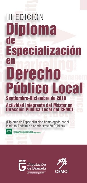 Máster en Dirección Pública Local 2019: Diploma de especialización en derecho público local (III edición).