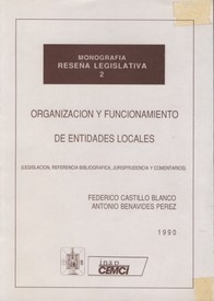 Organización y funcionamiento de Entidades Locales