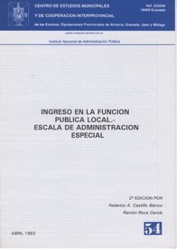 Ingreso en la función pública local. Escala de Administración Especial