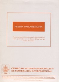 La Administración Local en el Boletín Oficial de las Cortes Españolas, 1988