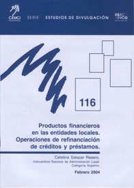 Productos financieros de las Entidades Locales. Operaciones de refinanciación de préstamos y créditos
