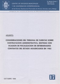 Consideraciones del Tribunal de Cuentas sobre contratación administrativa