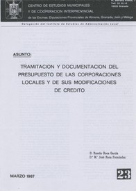 Bases de tramitación y documentación de los presupuestos de las Corporaciones Locales y modificaciones de crédito