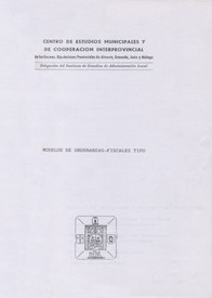 Modelo de Ordenanzas tipo