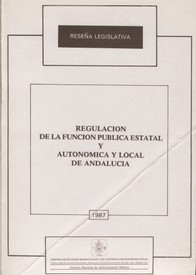 Regulación de la función pública estatal, autonómica y local de Andalucía 1989